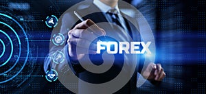 Forex currencies exchange stock market trading investment concept on screen