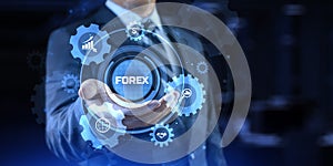 Forex currencies exchange stock market trading investment concept on screen
