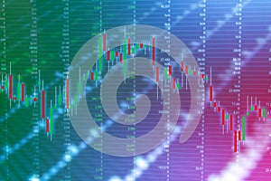 Forex graph chart of stock market investment trading