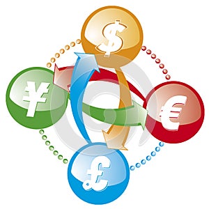 Forex money exchange icon