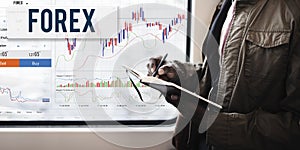 Forex Stock Exchange Graph Global Business Concept