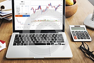 Forex Trade Graph Chart Concept