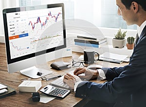 Forex Trade Graph Chart Concept