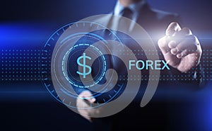 Forex trading currency exchange rate internet investment business concept.