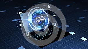 FOREX TRADING, new business concept.  Business, Technology, Internet and network concept