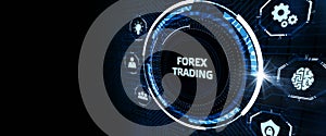 FOREX TRADING, new business concept.  Business, Technology, Internet and network concept