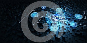 FOREX TRADING, new business concept.  Business, Technology, Internet and network concept