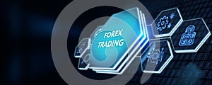 FOREX TRADING, new business concept.  Business, Technology, Internet and network concept. 3d illustration