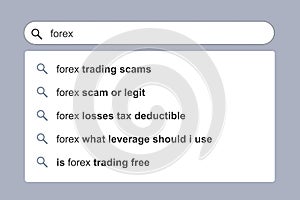 Forex trading scams concept