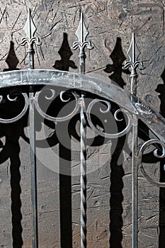 Forge, production workshop. Blacksmith tools and hot metal.