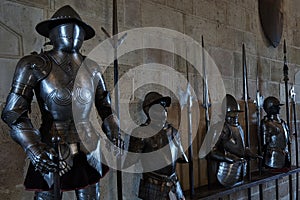 Forged armor medieval knights