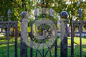 FORGED ELEMENTS OF THE OLD IRON FENCE