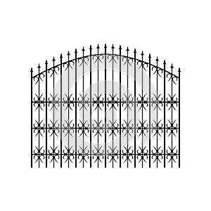 Forged gate illustration for design and creativity. Vector EPS10.