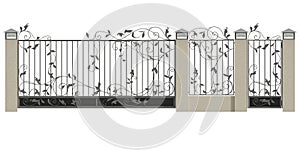 Forged gate, wicket and fence