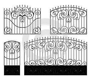 Forged gate, wicket and fence photo