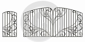 Forged gate, wicket and fence photo