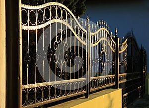 Forged iron fence photo