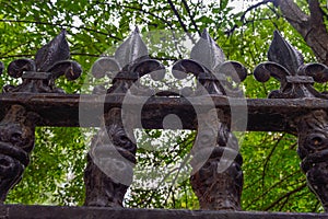 Forged iron fence in Montreal