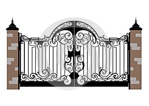 Forged iron gate