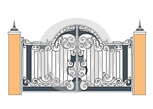 Forged iron gate