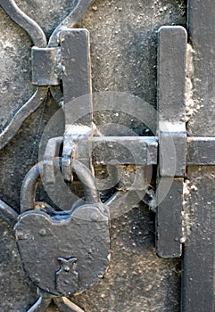 The forged iron lock photo