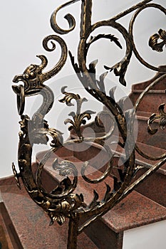 Forged iron railing