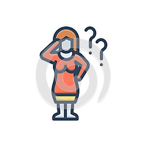 Color illustration icon for Forget, unremembered and out of mind