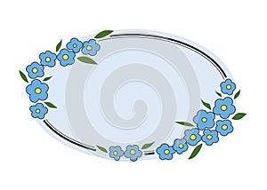 Forget Me Not Floral Frame