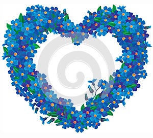 Forget-me-not flower heart