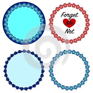 Forget Me Not Flower Wreaths