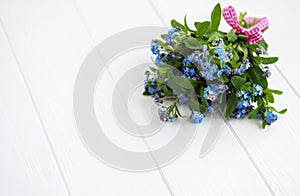 Forget-me-nots flowers bouquet