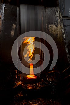 Drop forged hammer in forging process