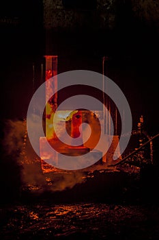 Drop forged hammer in forging process