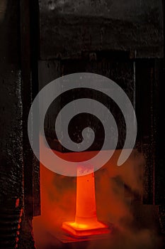 Drop forged hammer in forging process