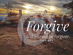 Forgive from bible verse design for Christianity.