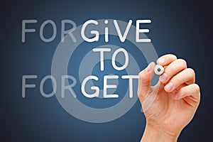 Forgive To Forget Give To Get Concept