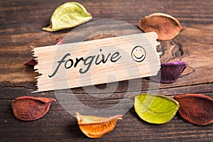 Forgive word in break wood