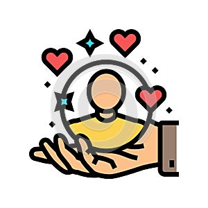 forgive yourself business color icon vector illustration