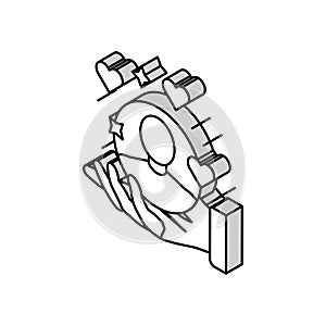 forgive yourself business isometric icon vector illustration