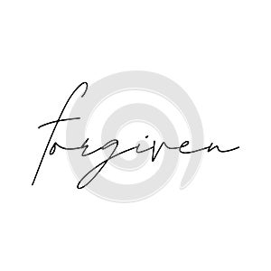 Forgiven Christian T shirt Design Vector