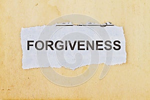 Forgiveness newspaper cutout