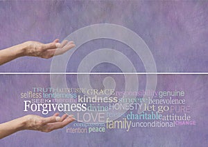 Forgiveness Word Cloud Banner