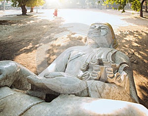 Forgotten buddha statue in mandalay