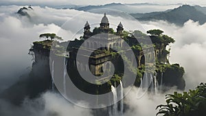 A forgotten city in the clouds. photo