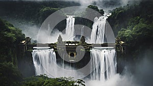 A forgotten city in the clouds.