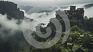 A forgotten city in the clouds.