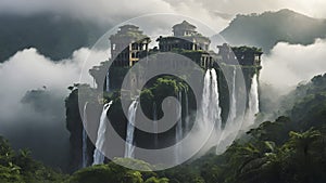 A forgotten city in the clouds.