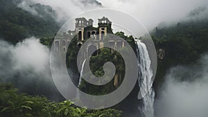 A forgotten city in the clouds.