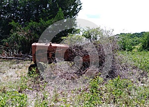 Forgotten farm tractor