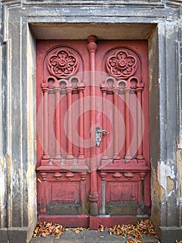 Forgotten old and weathered door